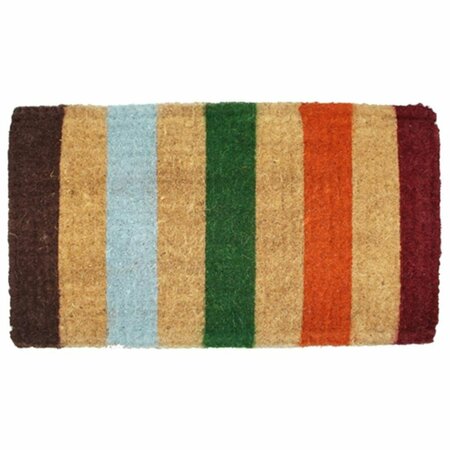 LOVELYHOME J and M Home Fashions 4204 Stripe Imperial Coco Doormat- 18 x 30 In. LO3003572